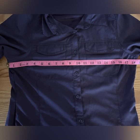 Columbia Woman's Omni-Shade Long-Sleeve Shirt SmallPurple - Picture 8 of 10